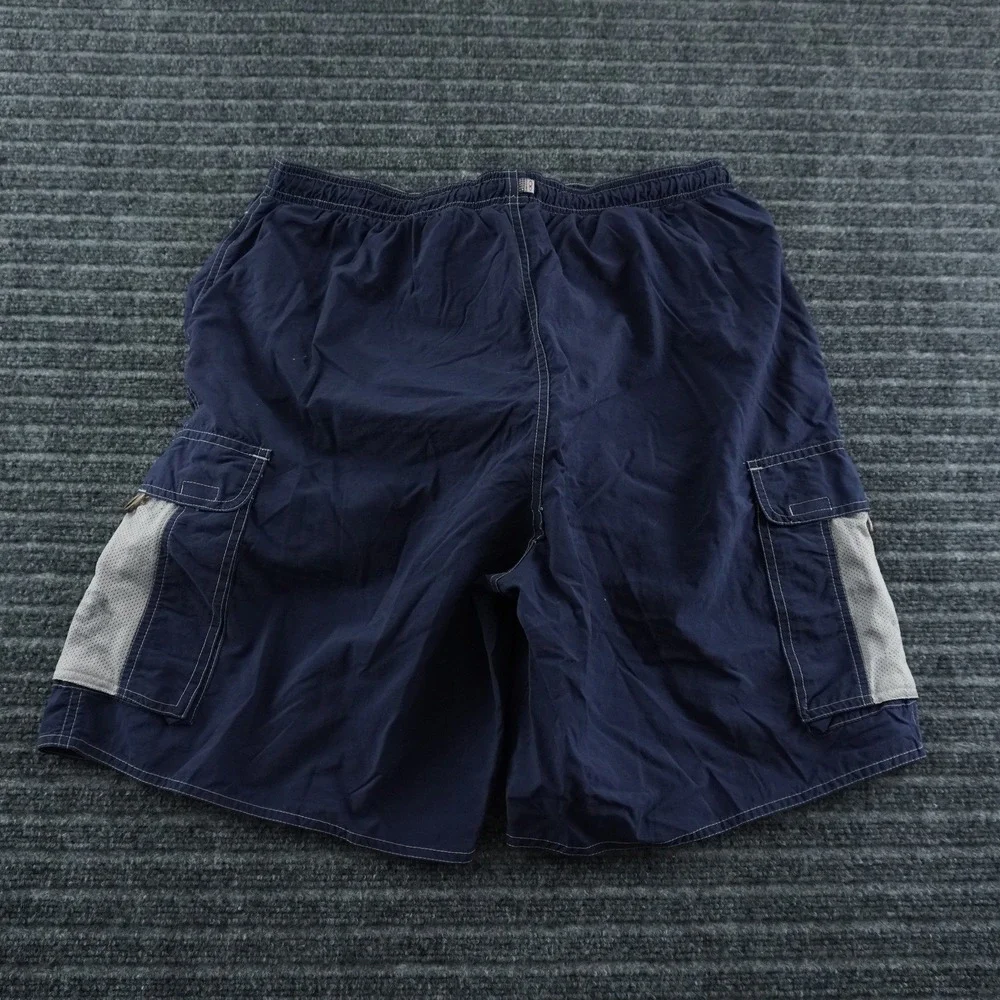 Vintage Y2K Ocean Pacific Swim Trunks Mens Large Navy Blue Cargo Board Shorts